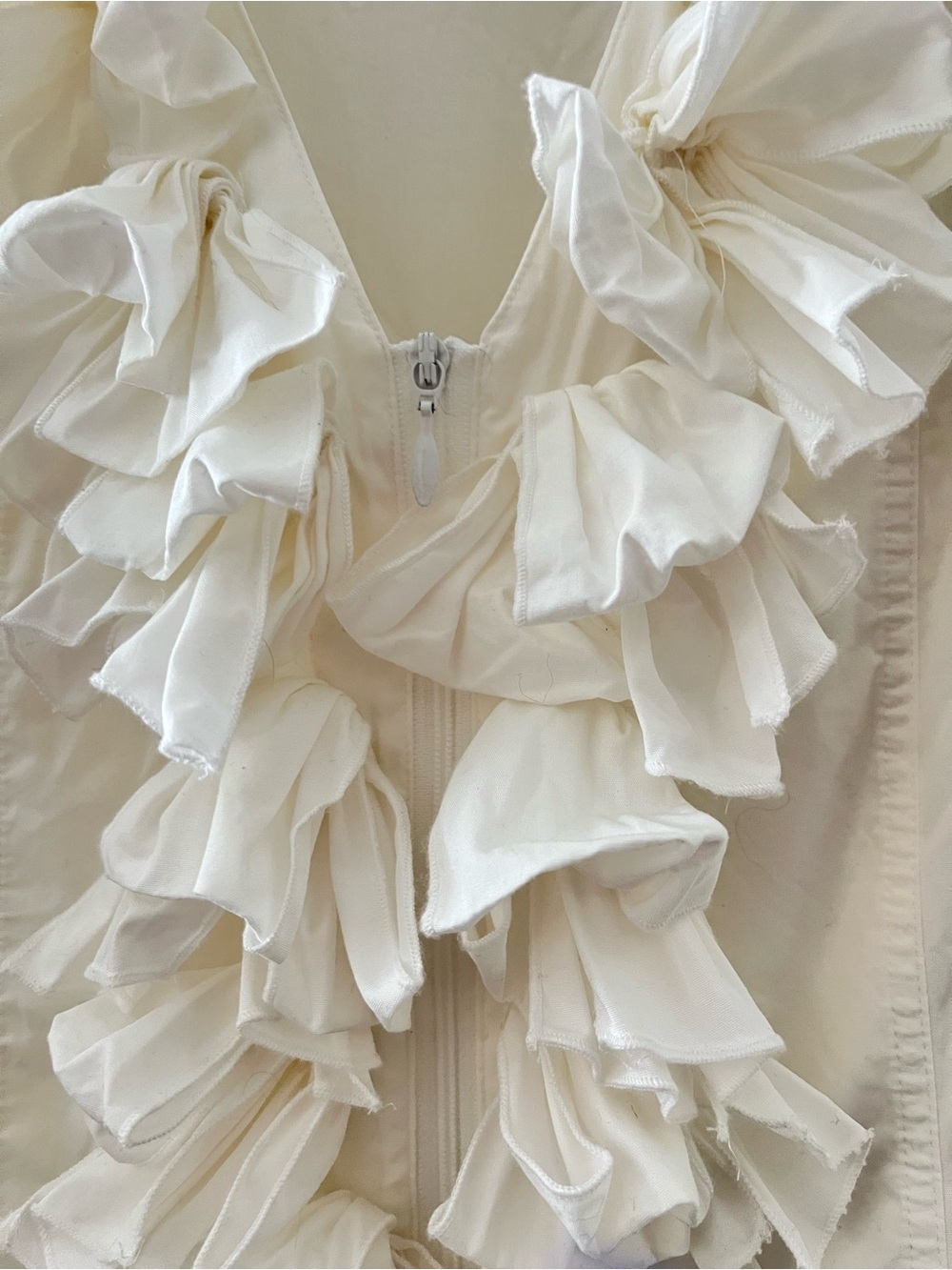 Anne Fontaine White Ruffle Shirt